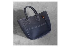 栃木レザー使用｜ソフトな手触り 本革 小さめトートバッグ｜Tote bag 03 S｜ブラック｜minca（全6色）