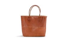 栃木レザー使用｜ソフトな手触り 本革 A4も入る大容量 本革トートバッグ｜Tote bag 03 L｜チョコ｜minca（全6色）