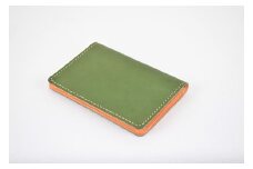 栃木レザー使用｜約30枚収納 本革名刺入れ｜Card holder 01｜オリーブ｜minca（全7色）