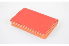 【全7色】栃木レザーの名刺入れ 約50枚収納 ポケット4つ Card holder 02/レッド/minca　416【雑貨 ファッション 人気 おすすめ 】