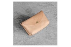 栃木レザー使用｜やわらか本革ポーチ｜Pouch 02 M｜タン｜minca（全7色）