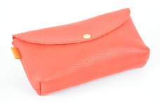 【全6色】栃木レザー ポーチ02M　小物入れ バッグの中もスッキリ 化粧ポーチ/Pouch　02/M/レッド/minca　425【ファッション 人気 おすすめ 】