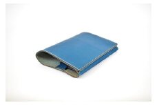【minca】栃木レザーのブックカバー 文庫本サイズ 本革 /Book cover 01/ブルー　490【玩具 雑貨 日用品 人気 おすすめ 】
