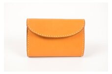 【minca】栃木レザーの三つ折り財布 ミドルサイズ ハンドステッチ滑らかな手触り/Middle wallet 01/キャメル　518【雑貨 ファッション 人気 おすすめ 】