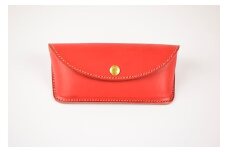 【minca】栃木レザーのメガネケース 本革 /Glasses case 01/レッド　525【ファッション 人気 おすすめ 】