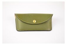 【minca】栃木レザーのメガネケース 本革 /Glasses case 01/オリーブ　525【ファッション 人気 おすすめ 】
