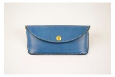 【minca】栃木レザーのメガネケース 本革 /Glasses case 01/ブルー　525【ファッション 人気 おすすめ 】