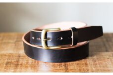 【minca】幅35mmベルト/32インチ  栃木レザーの希少な「ハーネスレザー」使用の贅沢な1枚革のレザーベルト/ブラック/HL-B02/BLACK/minca　551【雑貨 ファッション 人気 おすすめ 】