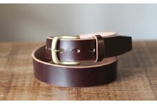 【minca】幅35mmベルト/36インチ  栃木レザーの希少な「ハーネスレザー」使用の贅沢な1枚革のレザーベルト/チョコ/HL-B02/CHOCO/minca　559【小物 ファッション 人気 おすすめ 】