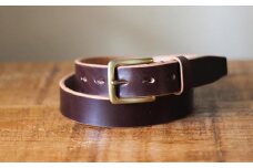 【minca】幅30mmベルト/32インチ  栃木レザーの希少な「ハーネスレザー」使用の贅沢な1枚革のレザーベルト/チョコ/HL-B01/CHOCO/minca　584【小物 ファッション 人気 おすすめ 】