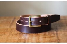 【minca】幅30mmベルト/36インチ  栃木レザーの希少な「ハーネスレザー」使用の贅沢な1枚革のレザーベルト/チョコ/HL-B01/CHOCO/minca　584【小物 ファッション 人気 おすすめ 】