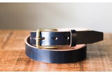 【minca】幅30mmベルト/34インチ  栃木レザーの希少な「ハーネスレザー」使用の贅沢な1枚革のレザーベルト/ネイビー/HL-B01/NAVY/minca　596【小物 ファッション 人気 おすすめ 】