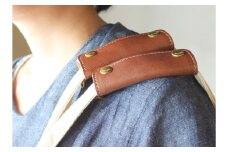 【minca】 栃木レザーのバッグ持ち手カバー2個セット 重さ軽減や汚れ防止 エコバックやキャンバスバッグの持ち手にも/ハンドルカバー/2個セット/チョコ　633【かばん ファッション 人気 おすすめ 】