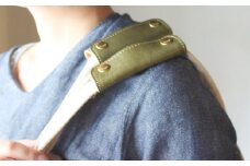 栃木レザー使用｜バッグの本革持ち手カバー 2個セット｜Handle cover｜オリーブ｜minca（全7色）