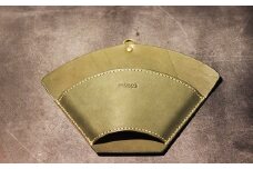 【minca】栃木レザーのコーヒーフィルターケース 自宅やキャンプシーンで ドリッパー のおともに/オリーブ　653【日用品 人気 おすすめ 】
