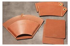 【minca】栃木レザーのカフェグッズ3アイテム5点セット 自宅、オフィス、キャンプシーンでのカフェタイムに/チョコ　678【日用品 人気 おすすめ 】