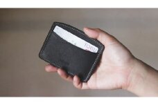 【minca】栃木レザーのヨコ型パスケース 定期入れ パスホルダー02/ブラック　700【雑貨 日用品 人気 おすすめ 】