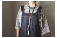【minca】栃木レザーのネックストラップ付ペンホルダー 持ち歩きに便利 ペンホルダー+ストラップ/M/チョコ　721【玩具 雑貨 日用品 人気 おすすめ 】