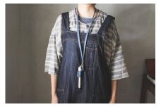 【minca】栃木レザーのネックストラップ付ペンホルダー 持ち歩きに便利 ペンホルダー+ストラップ/M/ブルー　721【玩具 雑貨 日用品 人気 おすすめ 】