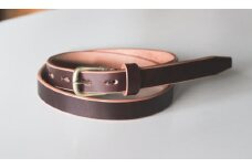 【minca】細幅20mmベルト/32インチ  栃木レザーの希少な「ハーネスレザー」使用の贅沢な1枚革のレザーベルト/チョコ/HL-B04/CHOCO　730【小物 ファッション 人気 おすすめ 】