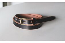 【minca】細幅20mmベルト/32インチ  栃木レザーの希少な「ハーネスレザー」使用の贅沢な1枚革のレザーベルト/ブラック/HL-B04/BLACK　731【小物 ファッション 人気 おすすめ 】