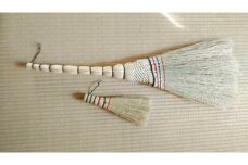 栃木県 伝統工芸品 指定　手作り ほうき　栃木産ほうき草使用「変り型ほうき・小ほうきセット」【雑貨 日用品 人気 おすすめ 】