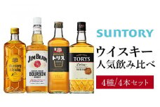 サントリー ウイスキー 飲み比べ 人気 4種 4本セット（角瓶 / トリスクラシック / トリス エクストラ / ジムビーム） | ギフト セット プレゼント お酒 酒 詰め合わせ SUNTORY ウィスキー ハイボール ロック 水割り 家飲み 宅飲み パーティー 宴会