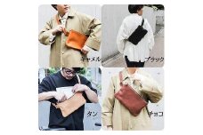 【minca】 全4色 栃木レザーのボディバッグ /タン(生成）【小物 ファッション 人気 おすすめ 】