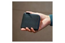 チマブエ Morris 栃木レザー 本革 L字ファスナーコンパクト財布 【紺】【雑貨 ファッション 人気 おすすめ 】
