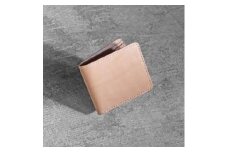 栃木レザー使用｜滑らか本革二つ折り財布｜Half wallet 01C｜タン｜minca（全7色）
