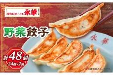 ＜佐野餃子(中)野菜餃子(1個27g)24個4人前＞×2袋 ＜離島・沖縄県不可＞_ 餃子 ぎょうざ 佐野餃子 野菜餃子 栃木県 佐野 おつまみ おかず 人気 おすすめ 送料無料 贈答 ギフト 冷凍 【1104104】