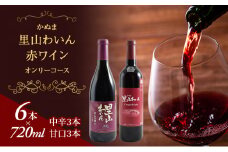 かぬま 里山わいん 赤ワイン オンリーコース  720ml × 6本 お届け 入金確認後 14日～1ヶ月[№5840-1226]