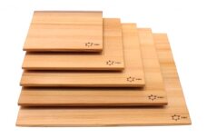 【熟練木工職人手作り・日光杉】Sugi Square plate15  2枚セット 工芸品 日光杉 木工 プレート 間伐材[№5840-1553]