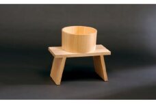 【熟練木工職人手作り・日光杉】New KANUMA 湯桶・バススツールセット 工芸品 日光杉 バススツール 湯桶 風呂椅子 イス 椅子 セット お風呂道具[№5840-1558]