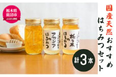＜創業100年＞国産 天然 おすすめ はちみつ セット （アカシア・栃の木各300g等、計3本） ハニー 国産はちみつ 使いやすい ウッディーな味わい ハニー はちみつ詰め合わせ