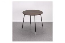 【＆FREL】FS サークルテーブル 天板 突板ウォルナット 幅75cm　奥行75cm 高さ72cm[№5840-1850]　※離島への配送不可