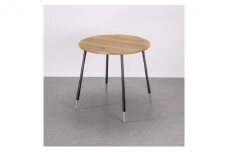 【＆FREL】FS サークルテーブル 天板 メラミン ミディアムオーク 幅75cm　奥行75cm 高さ72cm[№5840-1853]　※離島への配送不可