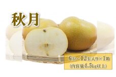 【先行予約】梨(秋月) 6玉～12玉入り×1箱 (4.5kg以上) ※2025年9月上旬～9月下旬頃に順次発送予定