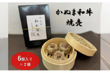 かぬま 和牛焼売 6個入り 2箱 シュウマイ 鹿沼[№5840-2458] ※沖縄・離島への配送不可