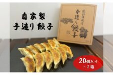 自家製 手造り 餃子 20個入り 2箱 ギョウザ[№5840-2459] ※沖縄・離島への配送不可
