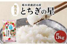 【令和6年産】【数量限定】栃木県鹿沼市産 とちぎの星 無洗米 5kg 令和6年産 令和7年産【先行予約】| 水稲うるち精米 単一原料米 お米 特A 大粒 甘さ ※沖縄・離島への配送不可