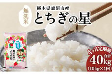 【先行予約】【定期便4ヶ月】令和7年産 栃木県鹿沼市産 とちぎの星 無洗米 10kg（5kg×2袋） | 水稲うるち精米 単一原料米 お米  特A 大粒 ※沖縄・離島への配送不可 ※2025年10月上旬頃より順次発送予定