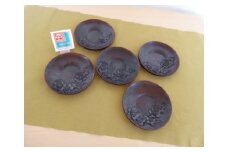 日光彫　日光堆朱茶托（梅柄）【受注生産品】