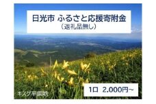 【日光市】ふるさと応援寄附金（返礼品無し）