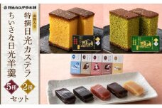 金箔入り特撰日光カステラ2種・ちいさな羊羹5種セット ｜ カステラ 羊羹 ようかん 和菓子 スイーツ 金箔 ハニー 抹茶 塩 黒蜜 苺 イチゴ チョコ ミルク 日光カステラ本舗 日光