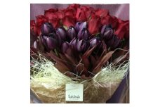 期間限定!＜バラとチューリップの豪華コラボ花束＞感動の嵐。喜ばれること間違いなしの花束【1515240】
