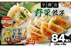 【定期便12回】宇都宮野菜餃子 14個入り×6 ケース(1箱) | マルシン フーズ 餃子 ぎょうざ 点心 おかず 惣菜 特産品 加工品 冷蔵 チルド 食品 つまみ 人気 レシピ スープ 大容量 人気 リピート 宇都宮 No.1 ふるさと納税 栃木県 真岡市 送料無料 