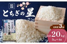 【定期便3回】栃木県産 とちぎの星 20kg | お米 米 こめ おにぎり ごはん ご飯 令和6年産 栃木県 真岡市 ブランド米 栃木県共通返礼品