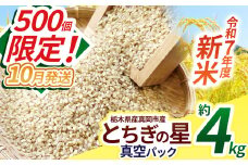 【先行予約】【10月発送】いちご農家さん応援米！令和7年度新米 真岡市産とちぎの星（玄米真空パック) 約4kg | 新米 真岡市産 真空 パック 米  お米 玄米 もちもち 数量限定 10月 ふるさと納税 農家直送 新鮮 先行 予約 栃木県 真岡市 送料無料 