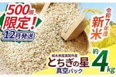 【先行予約】【12月発送】いちご農家さん応援米！令和7年度新米 真岡市産とちぎの星（玄米真空パック) 約4kg | 新米 真岡市産 真空 パック 米  お米 玄米 もちもち 数量限定 12月 ふるさと納税 農家直送 新鮮 先行 予約 栃木県 真岡市 送料無料 